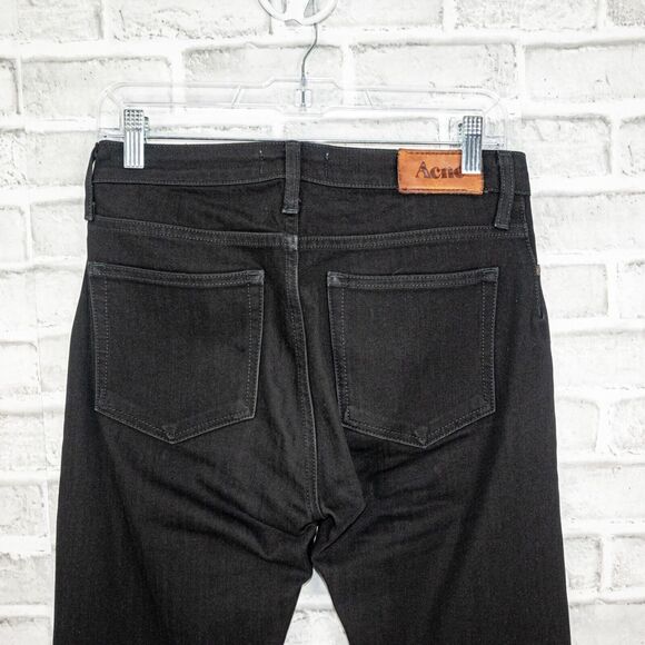 ACNE Women's FLEX Wet Black Skinny Denim Jeans Size 29 - Picture 5 of 10